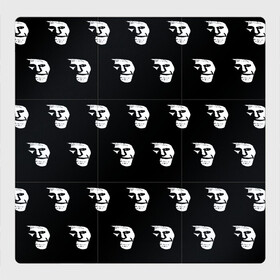 Магнитный плакат 3Х3 с принтом Dark trollface в Новосибирске, Полимерный материал с магнитным слоем | 9 деталей размером 9*9 см | Тематика изображения на принте: creepypasta | scary | мем | мрак | троллфейс