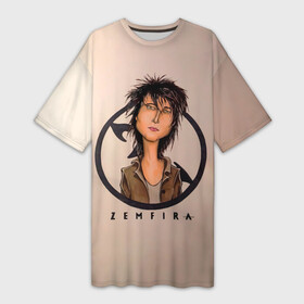 Платье-футболка 3D с принтом ZEMFIRA арт в Новосибирске,  |  | group | russian rock | zemfira | zемфира | автор исполнитель | группа | женский | земфира | земфирка | земфирочка | инди рок | композитор | певица | писательница | поп рок | поэтесса | рамазанова | русский рок