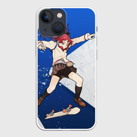 Чехол для iPhone 13 mini с принтом Meow team в Новосибирске,  |  | anime | extreme | girl | meow | skateboard | sport | аниме | девочка | мяу | скейтборд | спорт | экстрим