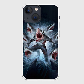 Чехол для iPhone 13 mini с принтом АКУЛА МОНСТР в Новосибирске,  |  | animals | beast | f8sh | hungry | monstr | ocean | sea | shark | акула | животные | звери | монстр | море | океан | рыба | флот | хищник