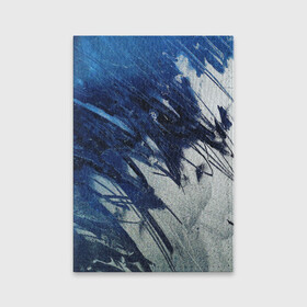 Обложка для паспорта матовая кожа с принтом Серо-синее абстрактное в Новосибирске, натуральная матовая кожа | размер 19,3 х 13,7 см; прозрачные пластиковые крепления | Тематика изображения на принте: абстракция | двухцветное | серое | синее | спокойное