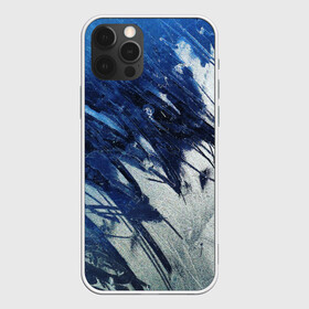 Чехол для iPhone 12 Pro с принтом Серо-синее абстрактное в Новосибирске, силикон | область печати: задняя сторона чехла, без боковых панелей | абстракция | двухцветное | серое | синее | спокойное