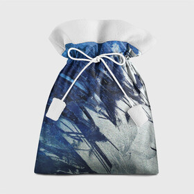 Подарочный 3D мешок с принтом Серо-синее абстрактное в Новосибирске, 100% полиэстер | Размер: 29*39 см | Тематика изображения на принте: абстракция | двухцветное | серое | синее | спокойное