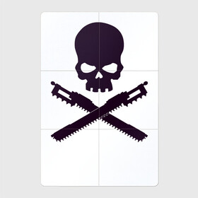 Магнитный плакат 2Х3 с принтом Warhammer Roger в Новосибирске, Полимерный материал с магнитным слоем | 6 деталей размером 9*9 см | chainsword | jolly roger | pirate | skull | warhammer | вархаммер | пиломеч | пиратский флаг | череп