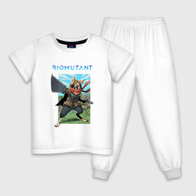 Детская пижама хлопок с принтом BIOMUTANT | БИОМУТАНТ (Z) в Новосибирске, 100% хлопок |  брюки и футболка прямого кроя, без карманов, на брюках мягкая резинка на поясе и по низу штанин
 | biomutant | commando | cyfreaks | damdon | dead eye | hyra | mercenary | primal | rpg | saboteur | sentinel | биомутант | дамдон | диверсант | кунг фу сказка | постапокалиптический мир | рпг