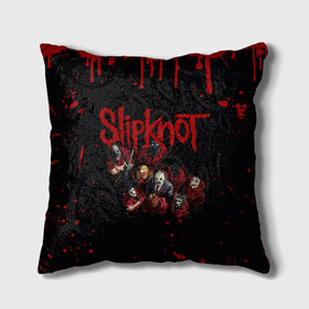 Подушка 3D с принтом SLIPKNOT | СЛИПКНОТ (Z) в Новосибирске, наволочка – 100% полиэстер, наполнитель – холлофайбер (легкий наполнитель, не вызывает аллергию). | состоит из подушки и наволочки. Наволочка на молнии, легко снимается для стирки | Тематика изображения на принте: rock | slipknot | алессандро вентурелла | джей вайнберг | джеймс рут | кори тейлор | крэйг джонс | мик томсон | петля | рок | сид уилсон | скользящий узел | слипкнот | тяжелый рок | удавка | шон крэхан