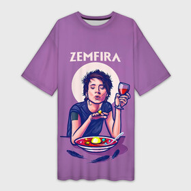 Платье-футболка 3D с принтом ZEMFIRA арт ужин в Новосибирске,  |  | group | russian rock | zemfira | zемфира | автор исполнитель | группа | женский | земфира | земфирка | земфирочка | инди рок | композитор | певица | писательница | поп рок | поэтесса | рамазанова | русский рок