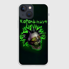 Чехол для iPhone 13 mini с принтом Король и Шут ГОРШОК в Новосибирске,  |  | horror punk | king and jester | kish | knyazz | music | punk rock | rock group | todd | андреем князевым | горшок | зеленый | к и ш | киш | княzz | князь | король и шут | михаил горшенёв | музыка | панк рок | рок группа | русский рок | тод