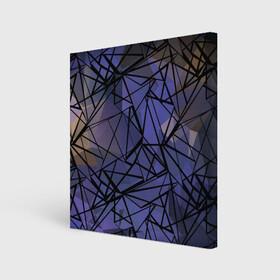 Холст квадратный с принтом Синий-бежевый абстрактный узор в Новосибирске, 100% ПВХ |  | Тематика изображения на принте: абстрактный | мужской | полигональный узор | синий | современный | текстура | фиолетовый