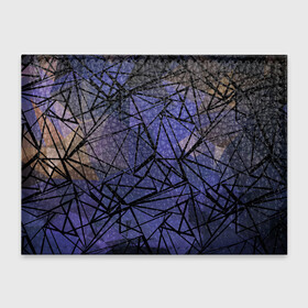Обложка для студенческого билета с принтом Синий-бежевый абстрактный узор в Новосибирске, натуральная кожа | Размер: 11*8 см; Печать на всей внешней стороне | абстрактный | мужской | полигональный узор | синий | современный | текстура | фиолетовый