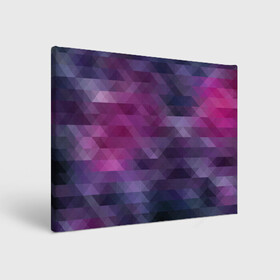 Холст прямоугольный с принтом Фиолетово-бордовый узор  в Новосибирске, 100% ПВХ |  | абстрактный | креативный | молодежный | полигональный популярный | современный | текстура | темно фиолетовый | узор