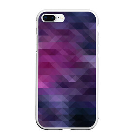 Чехол для iPhone 7Plus/8 Plus матовый с принтом Фиолетово-бордовый узор  в Новосибирске, Силикон | Область печати: задняя сторона чехла, без боковых панелей | абстрактный | креативный | молодежный | полигональный популярный | современный | текстура | темно фиолетовый | узор