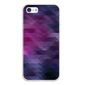 Чехол для iPhone 5/5S матовый с принтом Фиолетово-бордовый узор  в Новосибирске, Силикон | Область печати: задняя сторона чехла, без боковых панелей | абстрактный | креативный | молодежный | полигональный популярный | современный | текстура | темно фиолетовый | узор