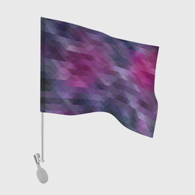 Флаг для автомобиля с принтом Фиолетово-бордовый узор  в Новосибирске, 100% полиэстер | Размер: 30*21 см | абстрактный | креативный | молодежный | полигональный популярный | современный | текстура | темно фиолетовый | узор