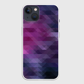 Чехол для iPhone 13 с принтом Фиолетово бордовый узор в Новосибирске,  |  | абстрактный | креативный | молодежный | полигональный популярный | современный | текстура | темно фиолетовый | узор