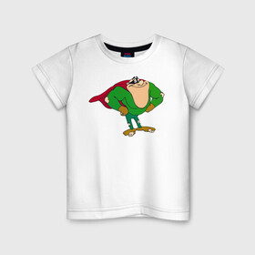 Детская футболка хлопок с принтом Boogerman в Новосибирске, 100% хлопок | круглый вырез горловины, полуприлегающий силуэт, длина до линии бедер | boogerman | dendy | games | retro | sega | superhero | бугермэн | дэнди | игры | классика | ретро | сега | супергерой