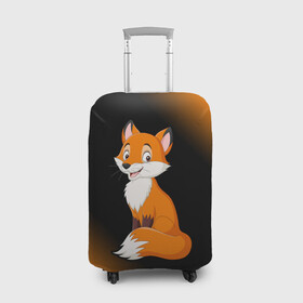 Чехол для чемодана 3D с принтом Лисичка - Градиент в Новосибирске, 86% полиэфир, 14% спандекс | двустороннее нанесение принта, прорези для ручек и колес | fox | foxy | градиент | животные | лиенок | лис | лиса | лисами | лисий | лисичка | лисичкой | лисой | лисы | милая | милота | милые | рыжая | рыжие