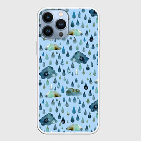 Чехол для iPhone 13 Pro Max с принтом Дождливая осень.Тучки и дождь в Новосибирске,  |  | pattern | rain | sun | глобальное потепление | дождливо | дождливый | дождь | загрязнение | капли | ливень | морось | непогода | облака | осенний | осень | паттерн | погода | природа | проливной | тучи | экология