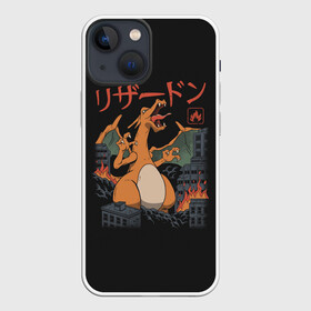 Чехол для iPhone 13 mini с принтом Черезард разрушитель в Новосибирске,  |  | anime | pokemon | poket monster | poketmon | аниме | анимэ | карманные монстры | покемон