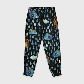 Детские брюки 3D с принтом Дождливая осень.Солнце, облака в Новосибирске, 100% полиэстер | манжеты по низу, эластичный пояс регулируется шнурком, по бокам два кармана без застежек, внутренняя часть кармана из мелкой сетки | autumn | pattern | raibow | rain | raindrops | sun | watercolor | акварель | дизайн | дождливый | дождь | закат | капли | коллаж | ливень | морось | непогода | облака | осень | паттерн | погода | природа | радуга | рассвет | солнце