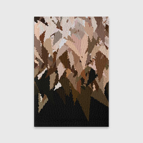 Обложка для паспорта матовая кожа с принтом Бежево-коричневая мозаика  в Новосибирске, натуральная матовая кожа | размер 19,3 х 13,7 см; прозрачные пластиковые крепления | Тематика изображения на принте: абстрактный | бежевый | камуфляж | коричневый | мозаика | молодежный | мужской | современный | соты | текстура