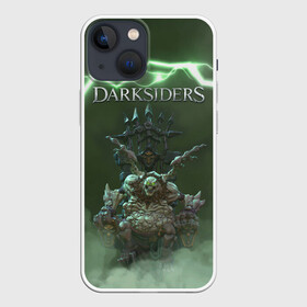 Чехол для iPhone 13 mini с принтом Darksiders | Гнев Войны (Z) в Новосибирске,  |  | azrael | darksiders | darksiders 2 | darksiders 3 | griever | silitha | tiamat | ulthane | vulgrim | wrath of war | всадник апокалипсиса | гнев войны | обугленный совет | руина | ультэйн | чёрный молот