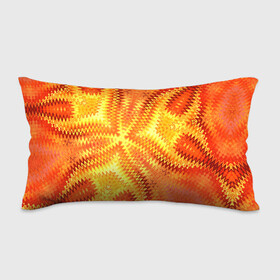 Подушка 3D антистресс с принтом Желто-оранжевая абстракция  в Новосибирске, наволочка — 100% полиэстер, наполнитель — вспененный полистирол | состоит из подушки и наволочки на молнии | желто оранжевый | желтый | зигзаги | иллюзия | креативный | летний | осенний | фентези