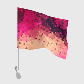 Флаг для автомобиля с принтом Бежево-малиновый абстрактный  в Новосибирске, 100% полиэстер | Размер: 30*21 см | абстрактный | бежевый | камуфляжный | летний | малиновый | модный | паттерн | современный | текстура | фуксия