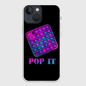 Чехол для iPhone 13 mini с принтом НЕОНОВЫЙ POP it в Новосибирске,  |  | neon | pop it | popit | антистресс | игрушка | неон | поп ит | попит | пузырчатая плёнка | пупырка