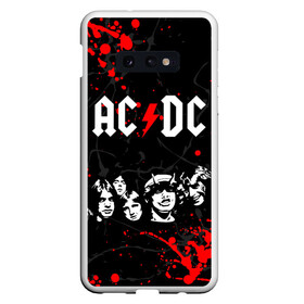 Чехол для Samsung S10E с принтом AC DC HIGHWAY TO HELL в Новосибирске, Силикон | Область печати: задняя сторона чехла, без боковых панелей | ac dc | angus young. | back in black | brian johnson | hells bells | highway to hell | rock | thunderstruck | tnt | ангус янг | брайан джонсон | группа | музыка | рок | эйси диси