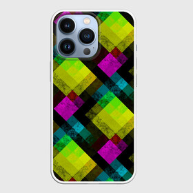 Чехол для iPhone 13 Pro с принтом Абстрактный разноцветный узор в Новосибирске,  |  | абстрактный | геометрический | желтый | зеленый | молодежный | мраморный | разноцветный | современный | черный