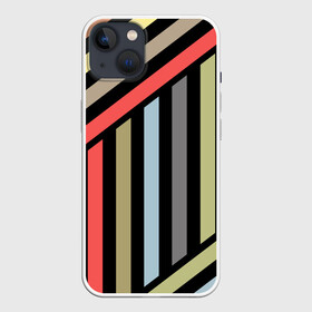 Чехол для iPhone 13 с принтом Абстрактный полосатый  узор в Новосибирске,  |  | абстрактный | геометрический | желтый | молодежный | оливковый | разноцветный | ретро | современный | черный