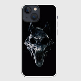 Чехол для iPhone 13 mini с принтом Ведьмак. Кошмар волка в Новосибирске,  |  | Тематика изображения на принте: stream | streem | toss a coin | twitch | аард | аксис | белый волк | в ванной | ведьмак | весемир | весимир | висемир | геральд | заплатите | игни | ирден | квен | на стриме | сомн | стрим | супир | твич | чеканной монетой