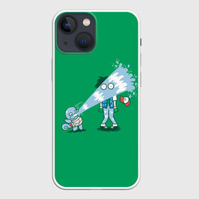 Чехол для iPhone 13 mini с принтом Неугомонный Сквиртл в Новосибирске,  |  | anime | pokemon | poket monster | poketmon | squirtle | аниме | анимэ | карманные монстры | покемон | сквиртл