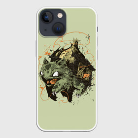Чехол для iPhone 13 mini с принтом Horror Bulbasaur в Новосибирске,  |  | anime | bulbasaur | pokemon | poket monster | poketmon | аниме | анимэ | бульбазавр | карманные монстры | покемон