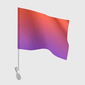 Флаг для автомобиля с принтом Оранжевый и Фиолетовый в Новосибирске, 100% полиэстер | Размер: 30*21 см | градиент | красный | оранжевый | перелив | переход | рассвет | синий | фиолетовый | цвета