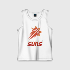 Детская майка хлопок с принтом Suns Basketball в Новосибирске,  |  | basketball | mvp | nba | phoenix | sport | streetball | suns | аризона | баскетбол | игра | крис пол | мяч | нба | санс | спорт | стритбол | тренер | финикс | чемпион