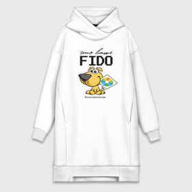 Платье-худи хлопок с принтом Это ваше FIDO в Новосибирске,  |  | disk | dog | fidonet | message | network | диск | сеть | собака | сообщение | фидонет