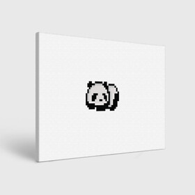 Холст прямоугольный с принтом Панда в Новосибирске, 100% ПВХ |  | art | pixel | pixelart | милаха | милая панда | панда | панда пиксель арт | пиксели | пиксель | пиксельарт | спящая панда