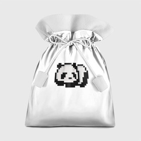 Подарочный 3D мешок с принтом Панда в Новосибирске, 100% полиэстер | Размер: 29*39 см | art | pixel | pixelart | милаха | милая панда | панда | панда пиксель арт | пиксели | пиксель | пиксельарт | спящая панда
