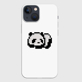 Чехол для iPhone 13 mini с принтом Панда в Новосибирске,  |  | art | pixel | pixelart | милаха | милая панда | панда | панда пиксель арт | пиксели | пиксель | пиксельарт | спящая панда