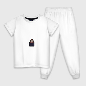 Детская пижама хлопок с принтом Смешная какашка в Новосибирске, 100% хлопок |  брюки и футболка прямого кроя, без карманов, на брюках мягкая резинка на поясе и по низу штанин
 | art | pixel | pixelart | милаха | пиксели | пиксель | пиксельарт