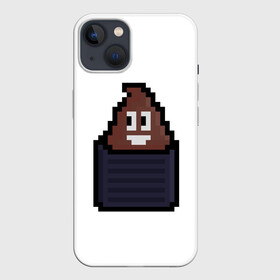 Чехол для iPhone 13 с принтом Смешная какашка в Новосибирске,  |  | art | pixel | pixelart | милаха | пиксели | пиксель | пиксельарт