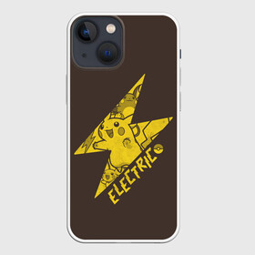 Чехол для iPhone 13 mini с принтом Электрические покемоны в Новосибирске,  |  | anime | pikachu | pokemon | poket monster | poketmon | аниме | анимэ | карманные монстры | пикачу | покемон