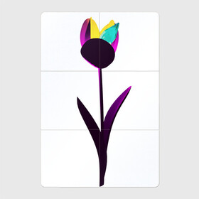 Магнитный плакат 2Х3 с принтом Рождённая сиять в Новосибирске, Полимерный материал с магнитным слоем | 6 деталей размером 9*9 см | born to shine | bright flower | crystal | flower | neon tulip | rgb | tulip | красивый цветок | кристалл | нежная | неон | неоновый тюльпан | природа | рожденная сиять | сияние | тюльпан | цветок | цветочек | цветы | яркий цветок