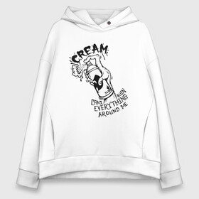 Женское худи Oversize хлопок с принтом Graffiti Cream в Новосибирске, френч-терри — 70% хлопок, 30% полиэстер. Мягкий теплый начес внутри —100% хлопок | боковые карманы, эластичные манжеты и нижняя кромка, капюшон на магнитной кнопке | Тематика изображения на принте: black | cream | gza | hip hop | method man | music | new york | odb | old school | rap | rza | wu tang | wu tang clan | аудио | винил | ву тэнг | граффити | диджей | кассета | микрофон | музыка | нью йорк | пластинка | рэп | рэпер | хип хоп