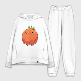 Женский костюм хлопок Oversize с принтом Большой томат в Новосибирске,  |  | Тематика изображения на принте: арт | мило | милота | овощ | овощи | помидор | рисунок | свежие овощи | свежий овощ | свежий продукт | томат