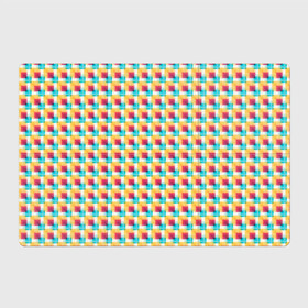 Магнитный плакат 3Х2 с принтом Красочные кубы в Новосибирске, Полимерный материал с магнитным слоем | 6 деталей размером 9*9 см | Тематика изображения на принте: квадраты | кубы | паттерн | пиксели | разноцветный