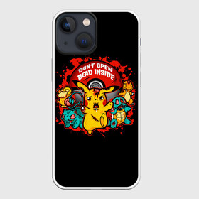 Чехол для iPhone 13 mini с принтом Dead inside в Новосибирске,  |  | anime | pokemon | poket monster | poketmon | squirtle | аниме | анимэ | бульбазавр | зомби | карманные монстры | пикачу | покемон | сквиртл | чермандер