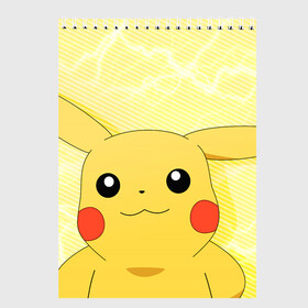 Скетчбук с принтом Sweet Pikachu в Новосибирске, 100% бумага
 | 48 листов, плотность листов — 100 г/м2, плотность картонной обложки — 250 г/м2. Листы скреплены сверху удобной пружинной спиралью | anime | pikachu | pokemon | poket monster | poketmon | аниме | анимэ | карманные монстры | пикачу | покемон